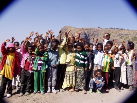 The Kindu Kids at the top of the Simien Mountains!