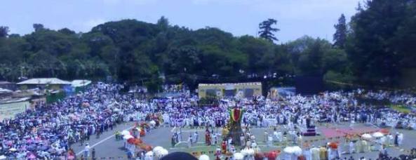 The festival of Meskel is celebrated in full colour in Gondar, Ethiopia